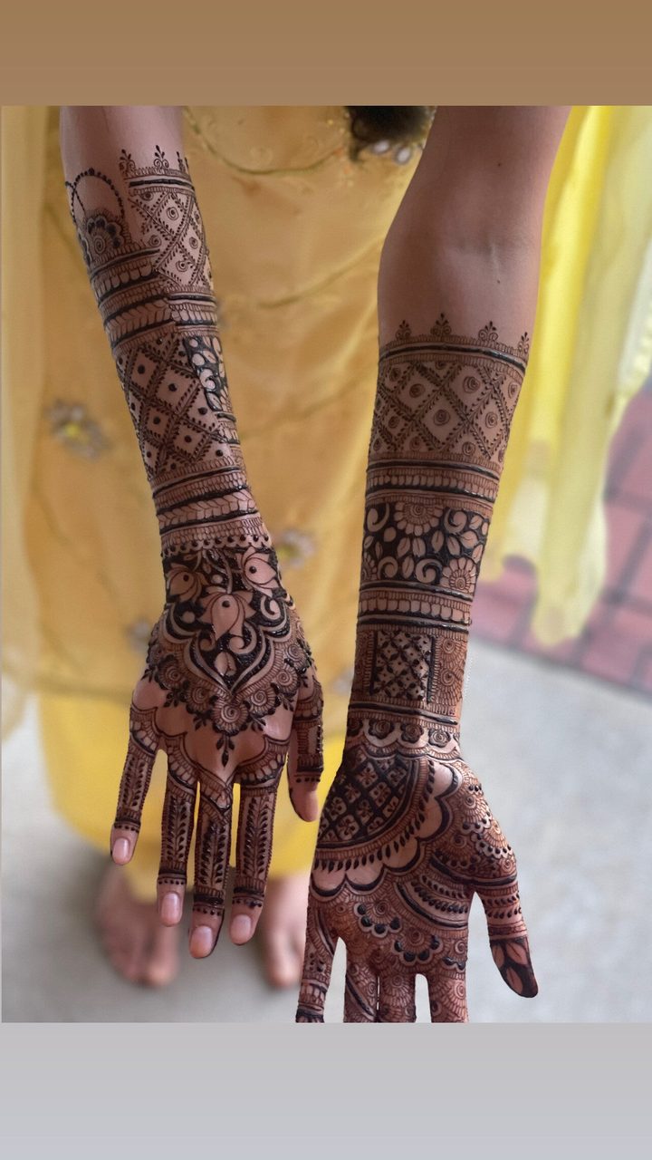 Engagement henna design by Rimple